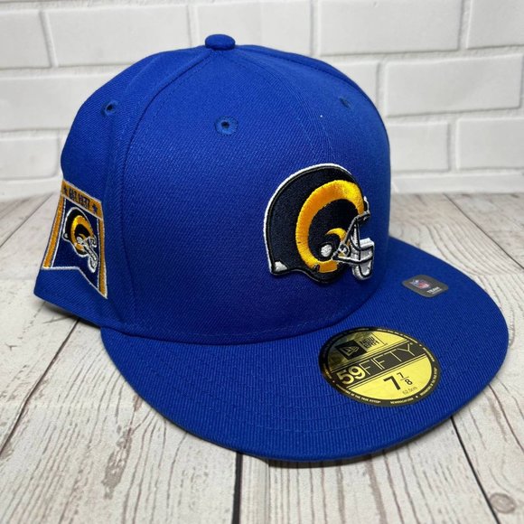 Los Angeles Rams NFL 7 7/8 59Fifty New‎ Era Hat Fitted Cap Royal Blue New Men